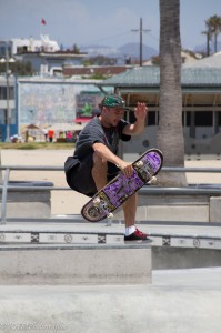 Big Air: Skateboarder at Venice Beach
